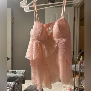 vintage victoria’s secret baby pink babydoll